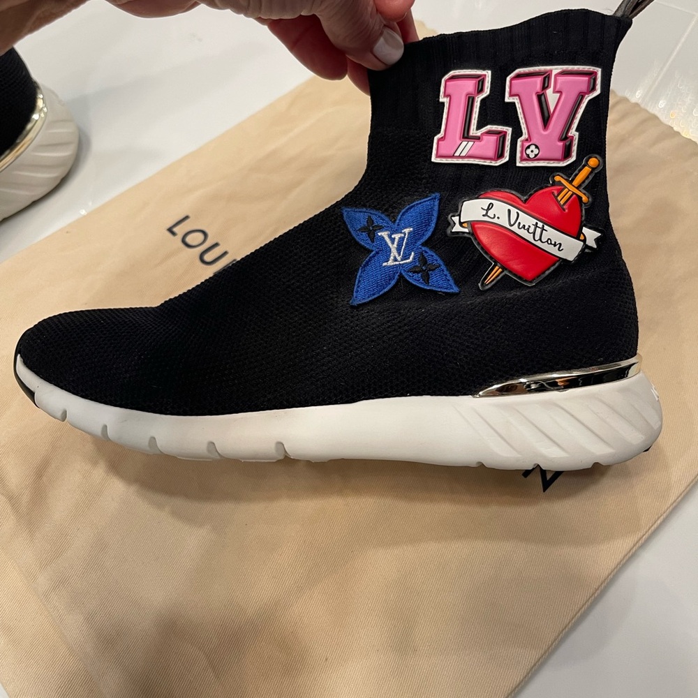 Women’s Authentic Louis Vuitton Knit Sock Sneakers